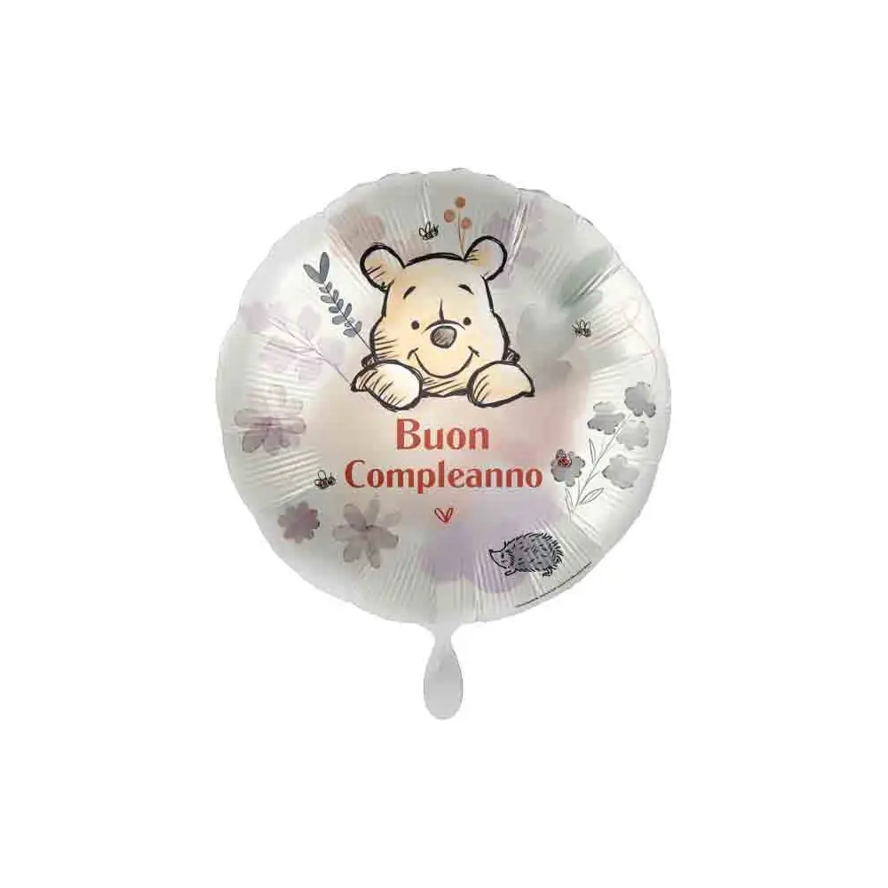 Pallone foil standard 42 cm Buon Compleanno winnie the Pooh 7AP102-DIS