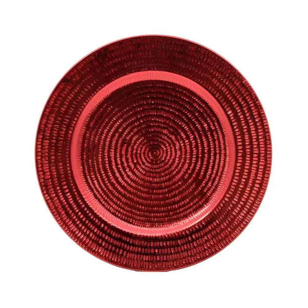Sottopiatto plastica valencia 33 cm rosso 202982