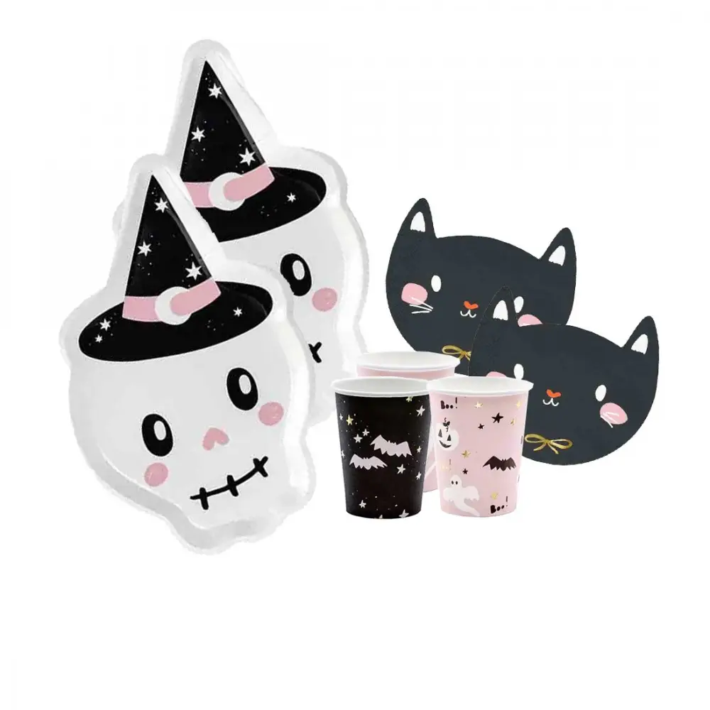 kit per 12 Persone Teschio di Halloween