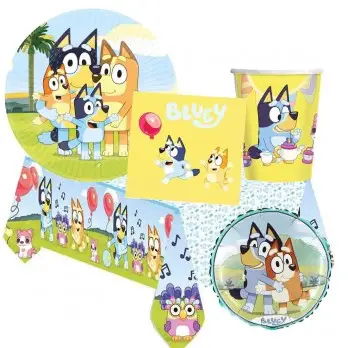 Kit 16 persone Bluey con palloncino foil