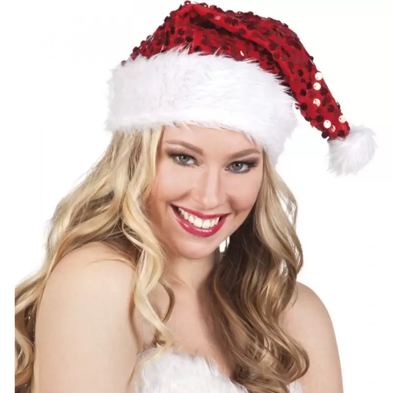 3 CAPPELLI ROSSI DA BABBO NATALE IN POLIESTERE CON STELLINE