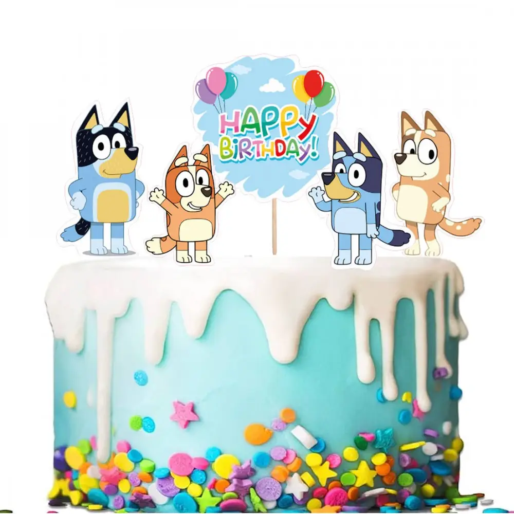 Cake Topper Picks Bluey - 5pz