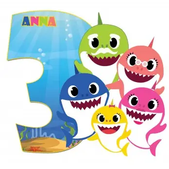 Sagoma in polistirolo Baby Shark Personalizzabile