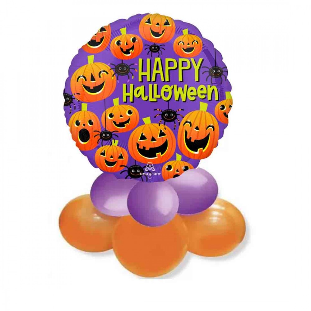 Centrotavola Halloween – Composizione fai da te con foil ragnetti e zucche
