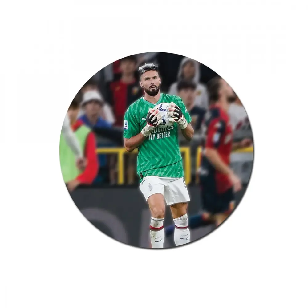 Cialda tonda calcio Milan Giroud Portiere personalizzata