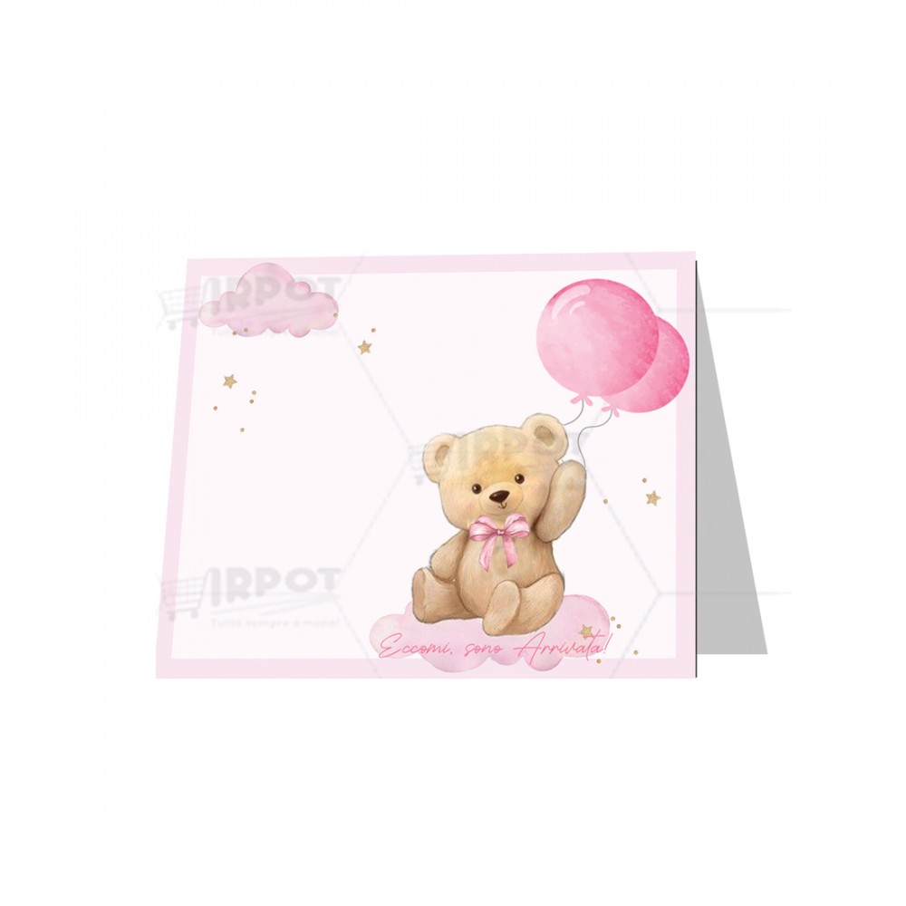 Festa di carta Teddy Rosa per nascita bimba