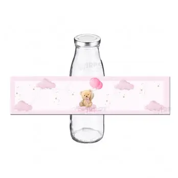 Fascetta adesiva Battesimo Orsetta Teddy Rosa - 1 PZ
