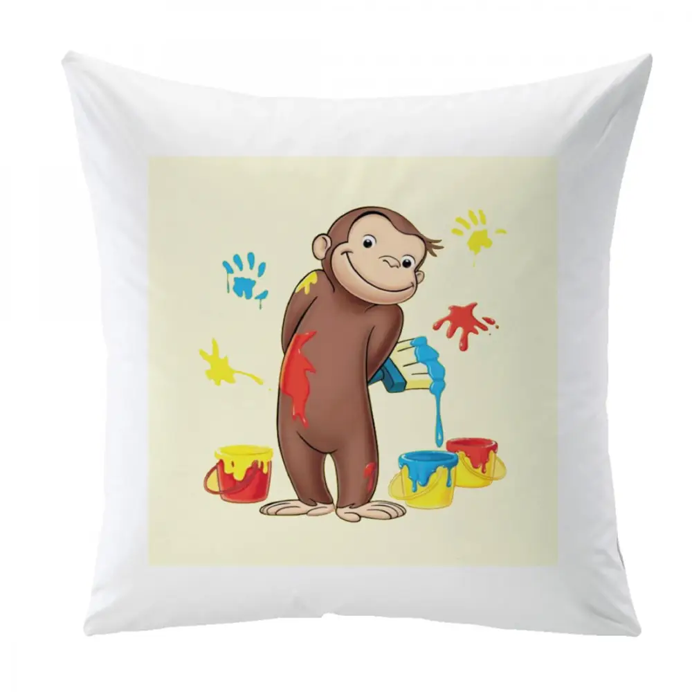 Cuscino quadrato con stampa Curioso Come George - 1 pz