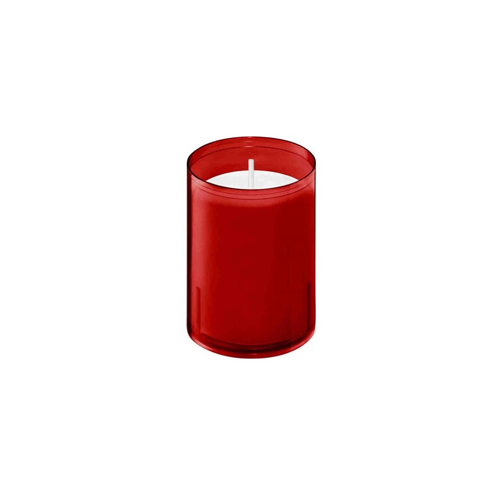 candela lunga durata 24h rossa h 6,4 cm Ø5,2cm bo-066695