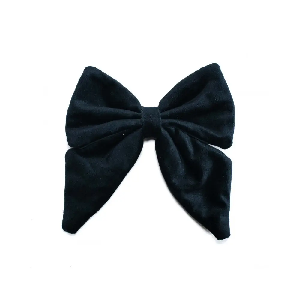 Fiocco nero in velluto con adesivo 12cm -  22483M