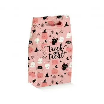Scatolina Sacchetto Halloween Rosa - 12 pz