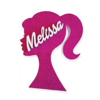 Sagoma in Polistirolo Barbie con nome personalizzabile in 3D