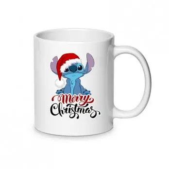 Tazza Natalizia Stitch Personalizzabile