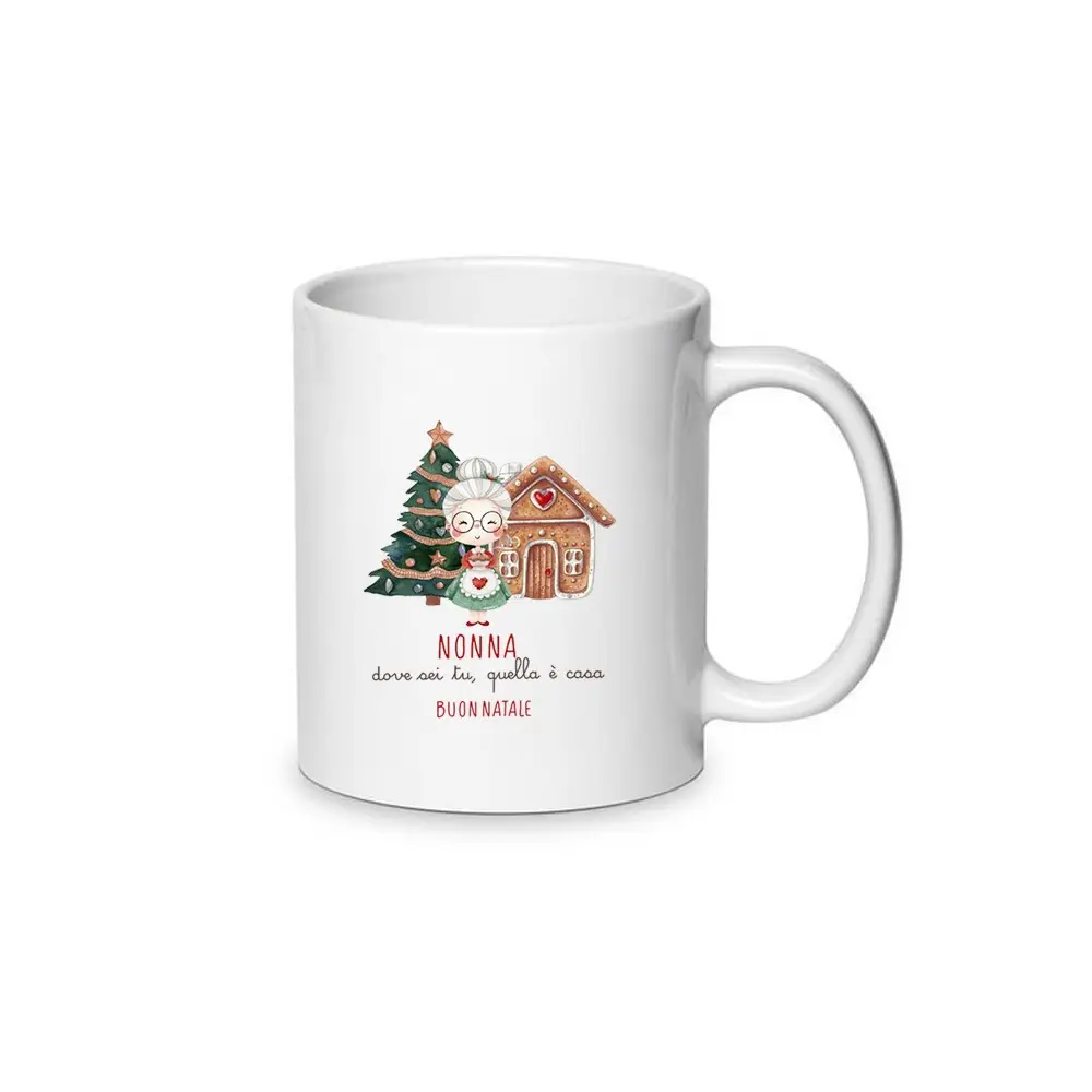 Tazza Natalizia con dedica per La Nonna Personalizzabile