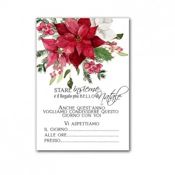 Invito di carta Natalizio - Stella di Natale