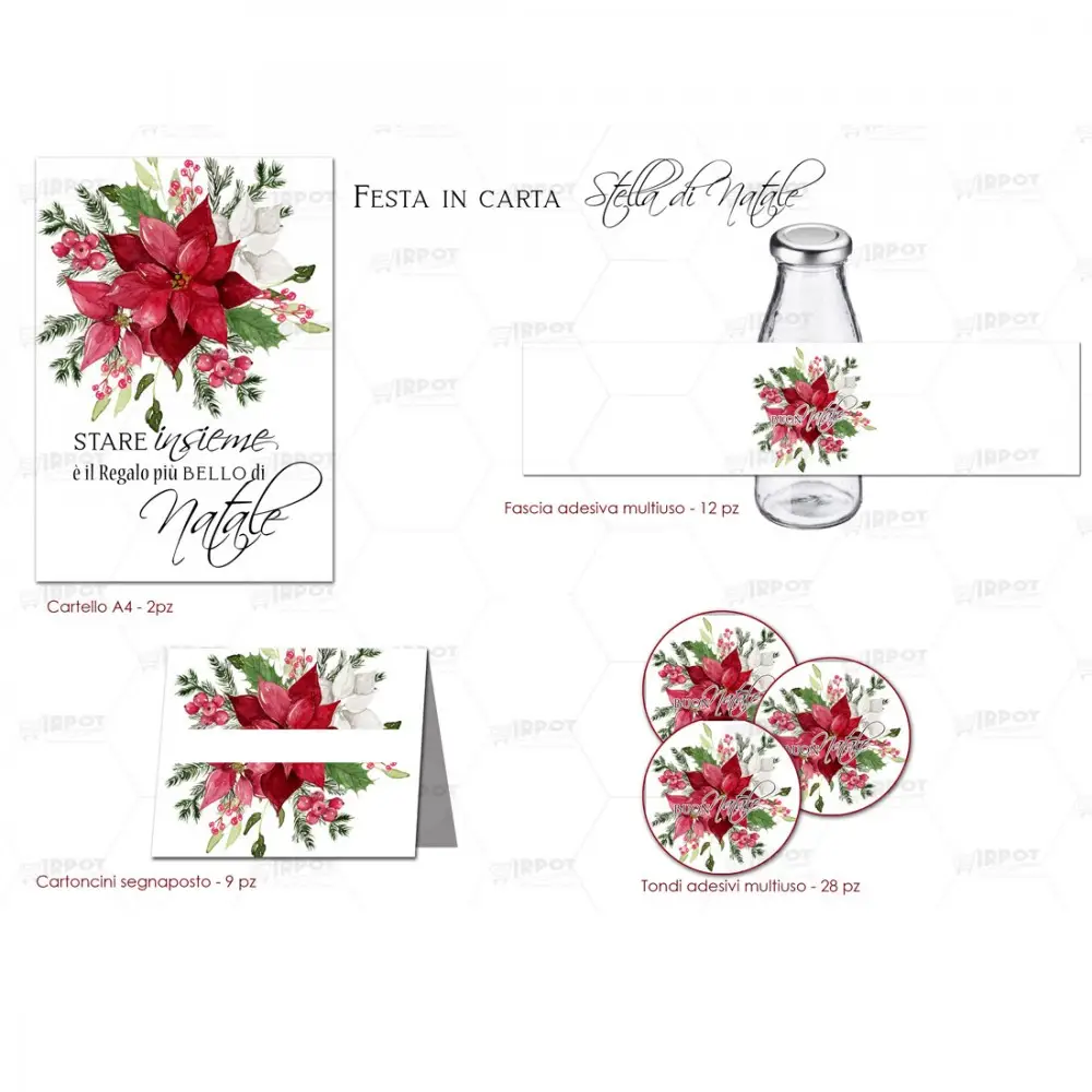 Festa di carta Natalizia Stella di Natale
