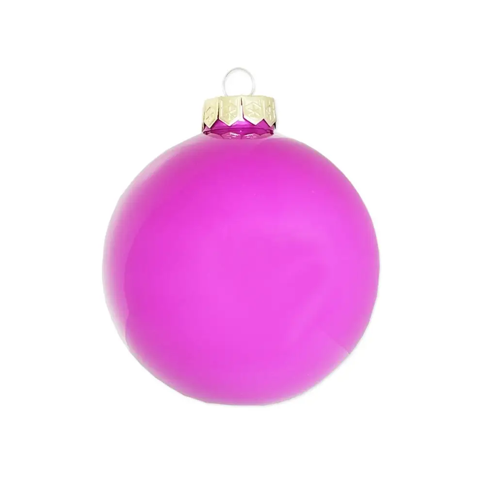 Palline di natale sfera in vetro 10 cm Orchidea  N16048B/ORC 12 pz