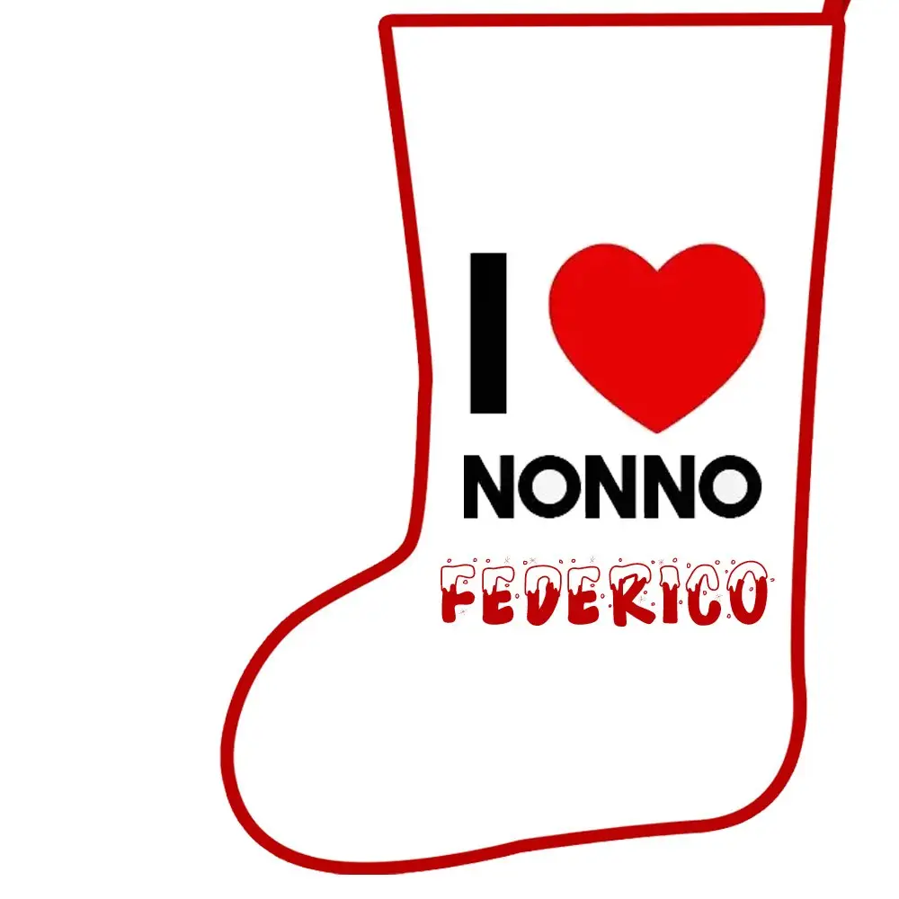 Calza della Befana I Love Nonno Personalizzabile