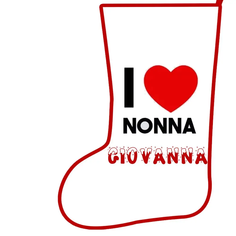 Calza della Befana I Love Nonna Personalizzabile