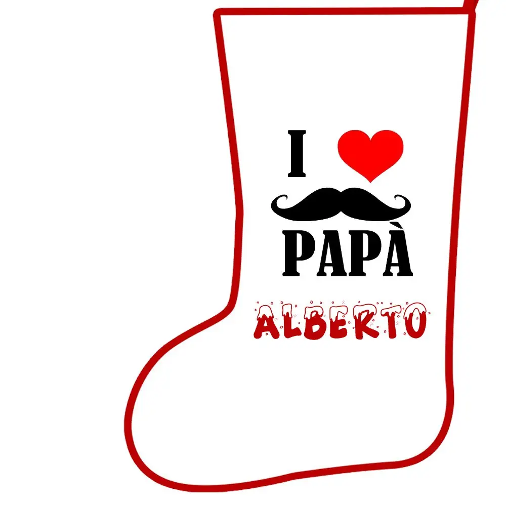 Calza della Befana I Love Papà Personalizzabile