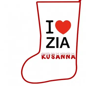 Calza della Befana I Love Zia Personalizzabile