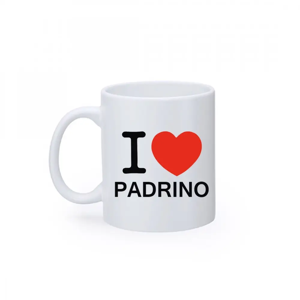 TAZZA I LOVE PADRINO CUORE ROSSO