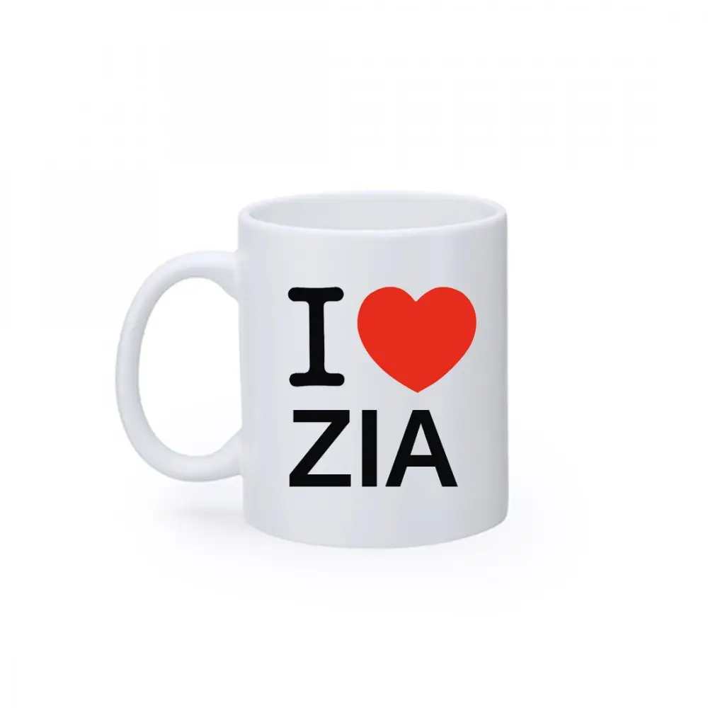 TAZZA I LOVE ZIA CUORE ROSSO