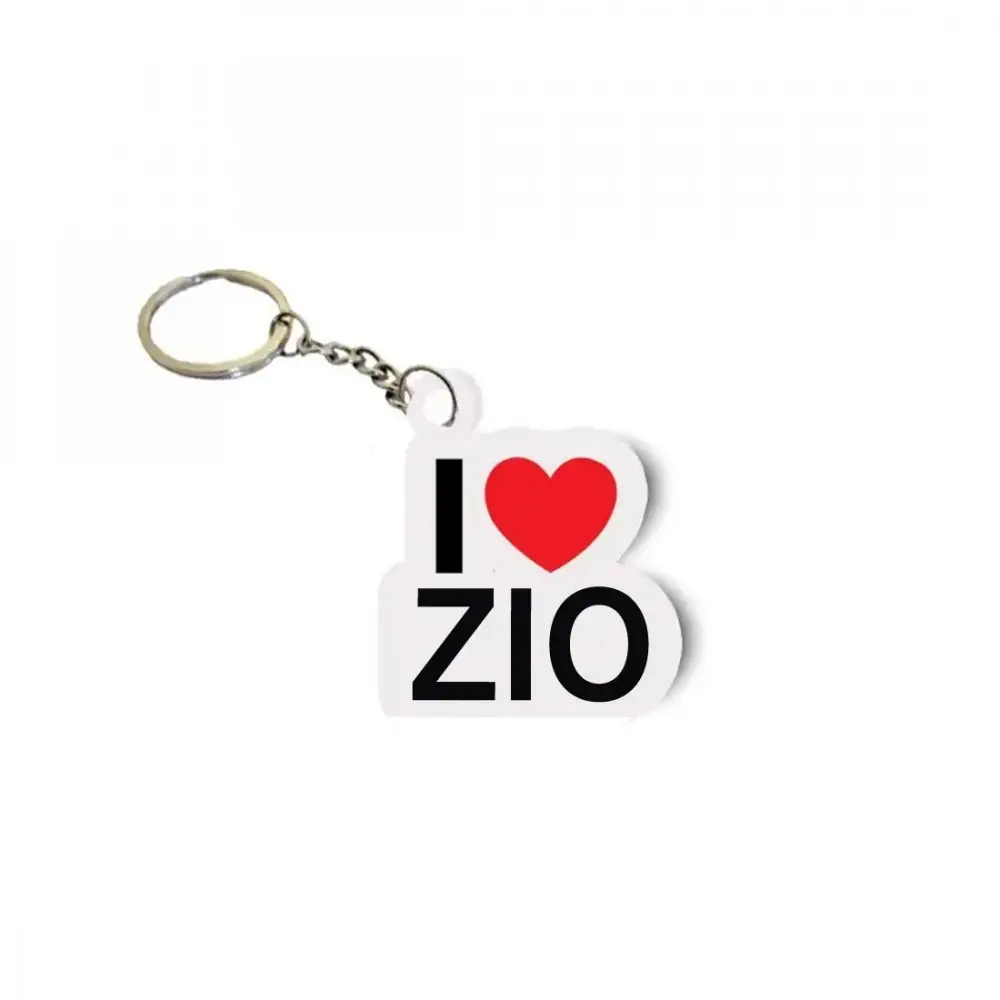 Portachiavi in plexiglass I Love Zio - 1 pz