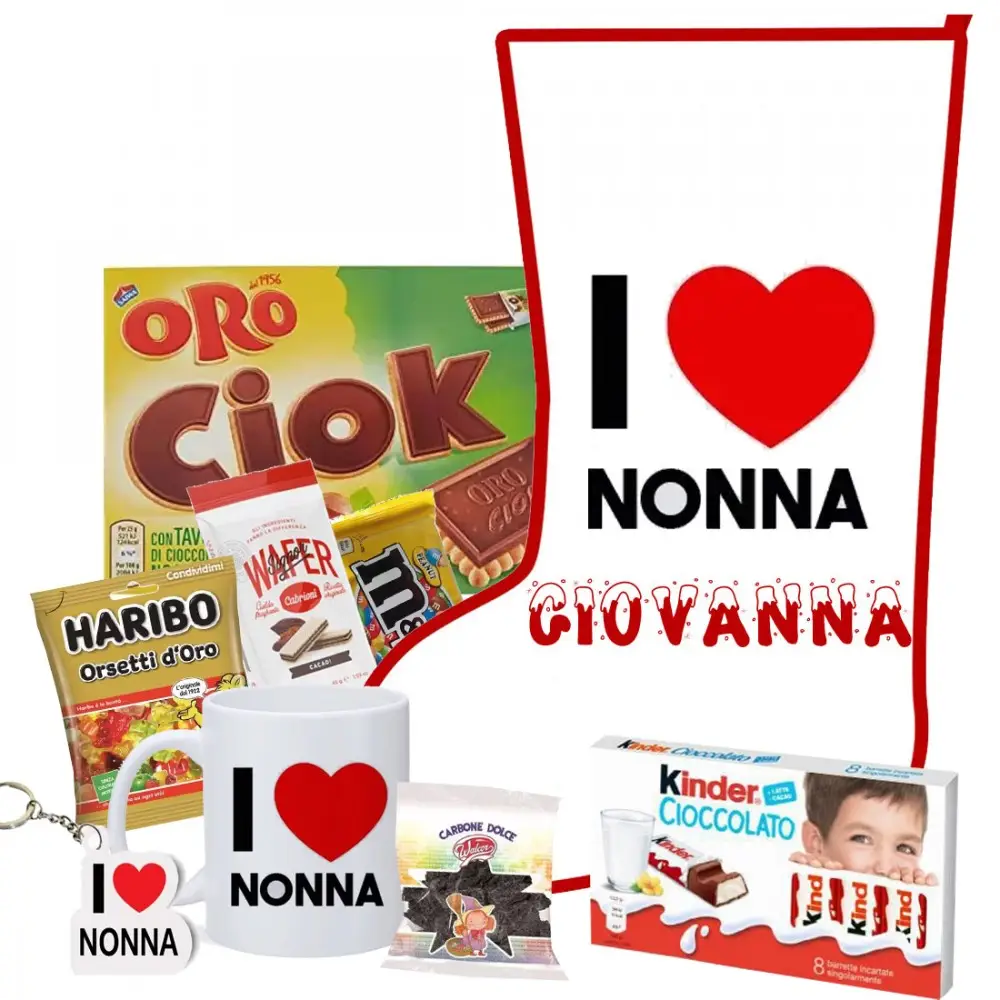 Calza Della Befana I Love Nonna Personalizzabile kit Fai da te