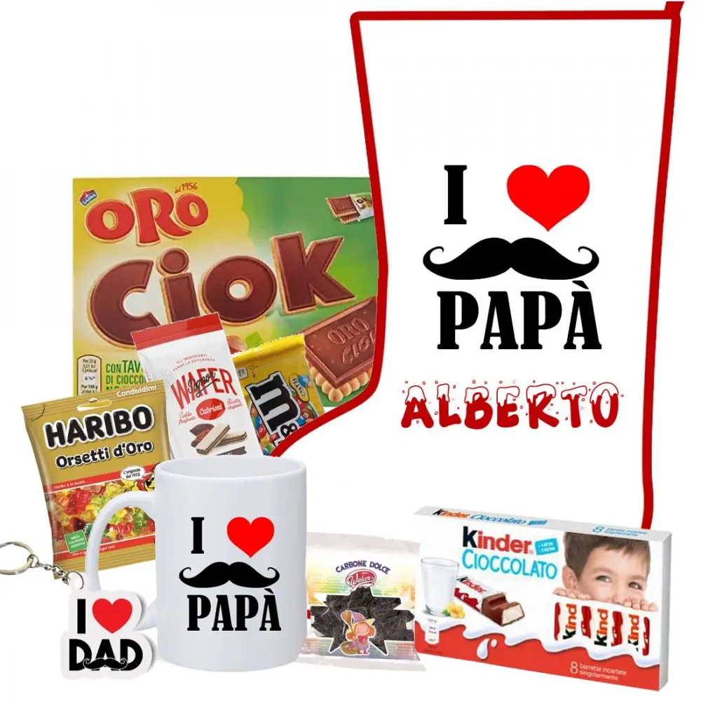 Calza Della Befana I Love Papà Personalizzabile kit Fai da te
