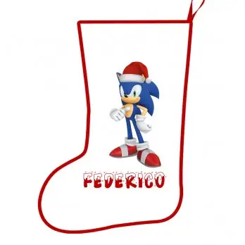 Calza della Befana Sonic Personalizzabile