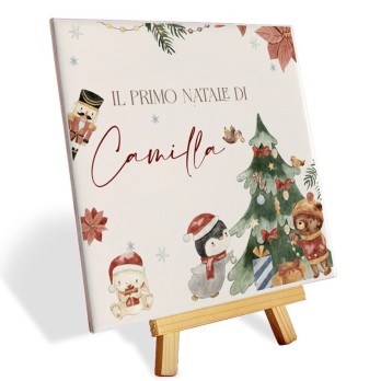 Mattonella Natalizia personalizzabile " Il Primo Natale di ....."