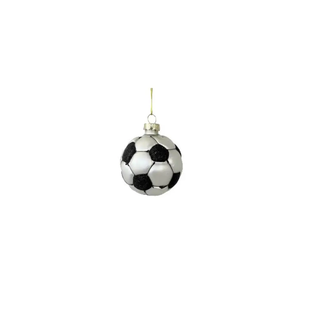 Decorazione per Albero Pallone da Calcio di vetro 7x7 cm - 206431