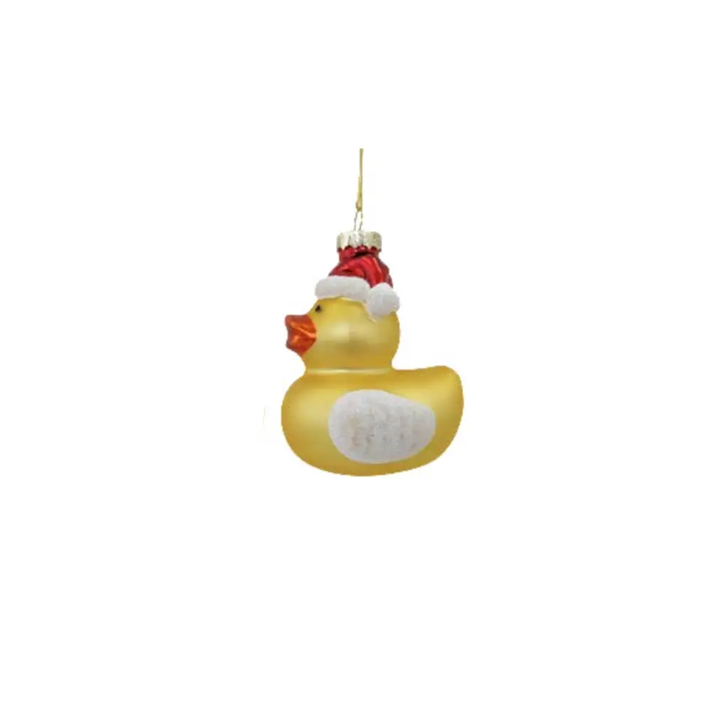 Decorazione per Albero Paperella Natlizia  di vetro 6,8x5,8x8,6 cm - 206099