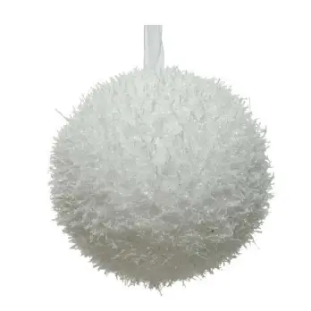 Pallina Natalizia Sfera Bianco Ghiaccio 8 cm - 452869