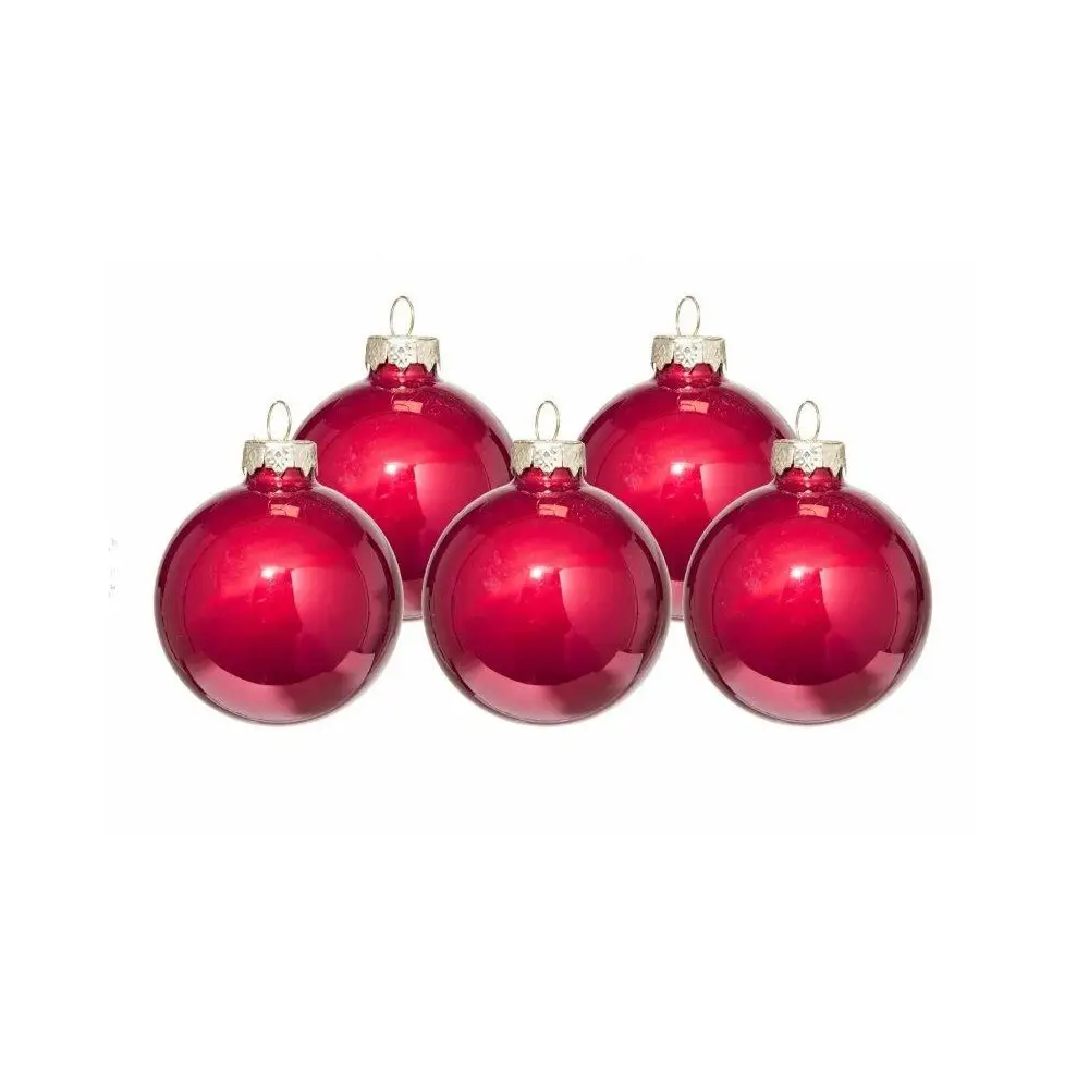 Palline natalizie sfere in vetro 6 cm Burgundy  N16046/BO 36 pz.