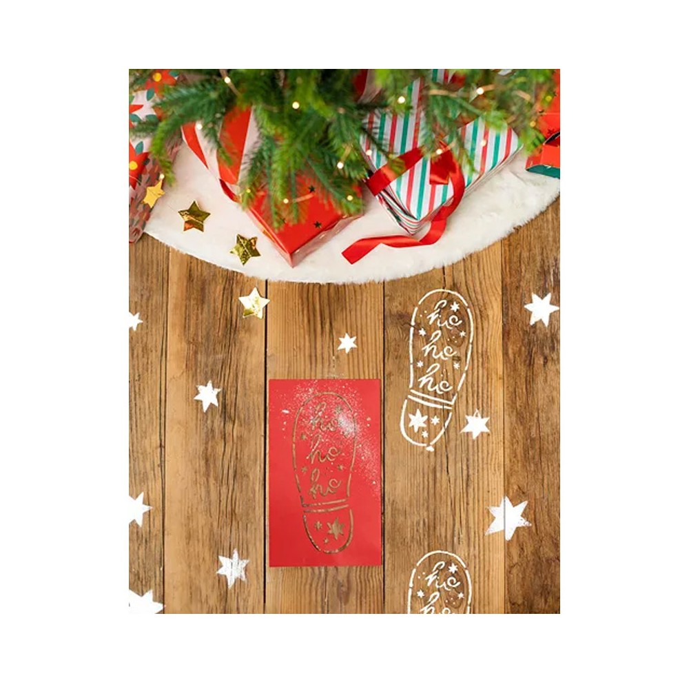 Stencil di carta - Impronta di Babbo Natale e stelle set 3pz ass 16,5×27,5 cm. - DS2