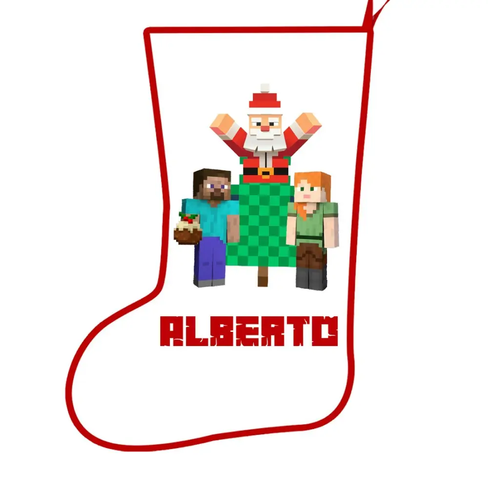 Calza della Befana Minecraft Personalizzabile