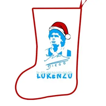 Calza della befana Maradona Napoli Personalizzabile