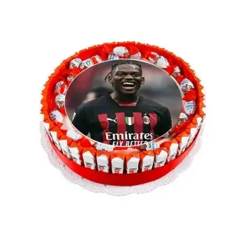Torta Barrette Kinder a tema Milan Rafael Leao