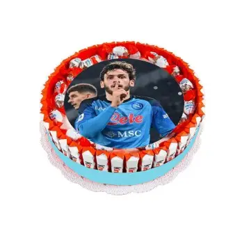 Torta Barrette Kinder a tema Khvicha Kvaratskhelia