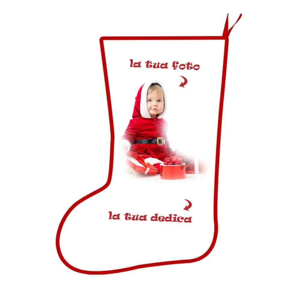Calza Della Befana Personalizzabile con foto e testo
