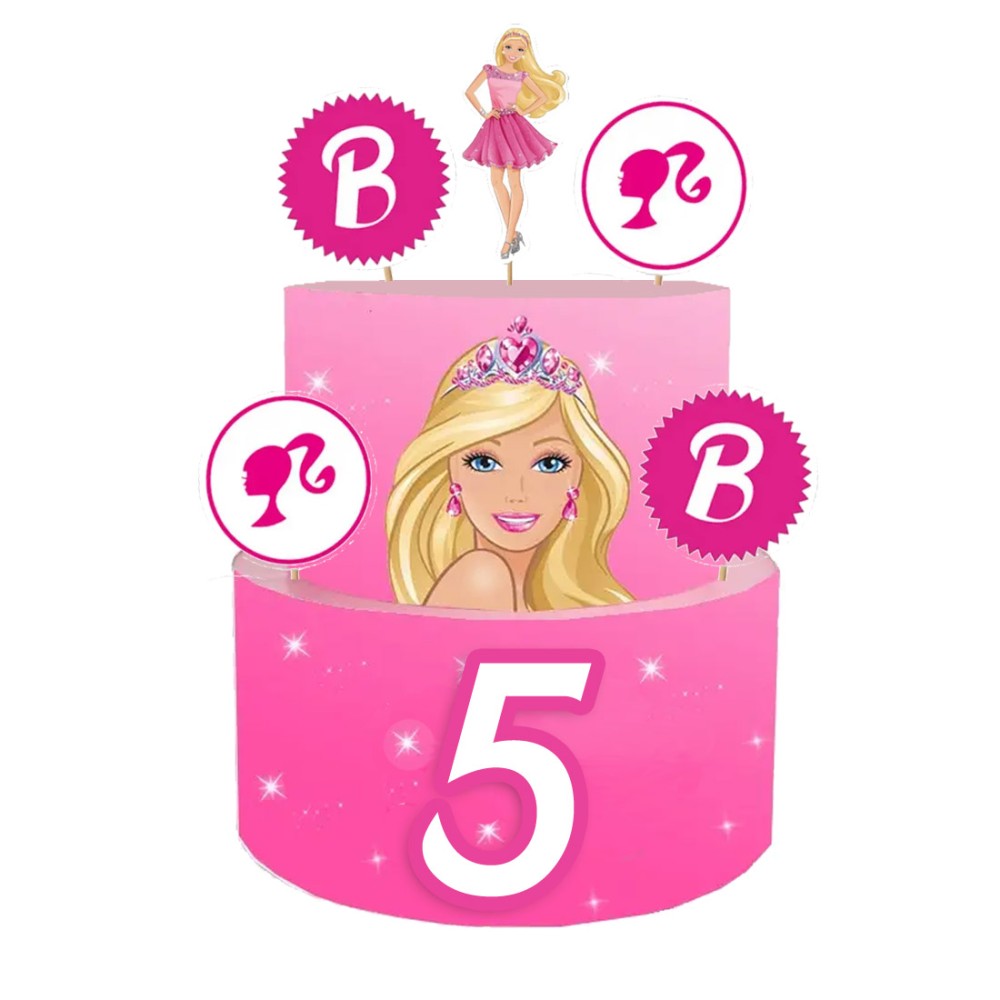Torta Scenografica Barbie con picks personalizzabile