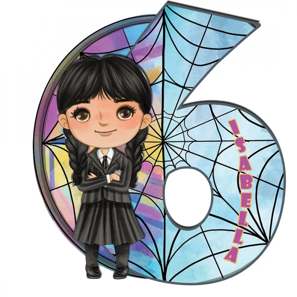Piccola Mercoledì Addams Sagoma Polistirolo Personalizzabile 60 cm