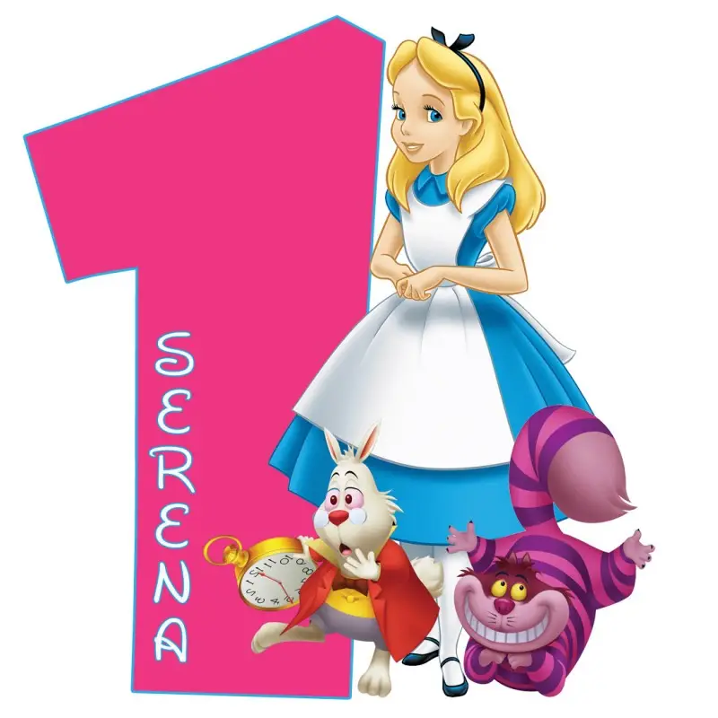 Alice nel Paese delle Meraviglie Sagoma Polistirolo Personalizzabile 60 cm