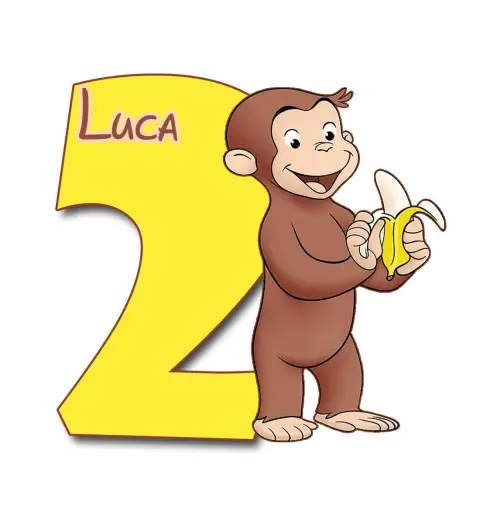 Curioso Come George Sagoma Polistirolo Personalizzabile 60 cm