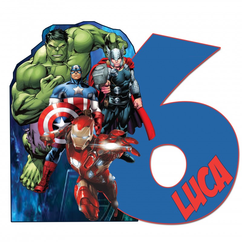 Avengers Heroes Sagoma Polistirolo Personalizzabile 60 cm