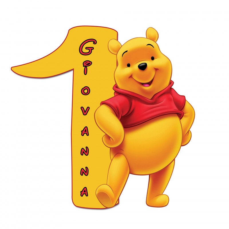 Winnie the Pooh Sagoma Polistirolo Personalizzabile 60 cm