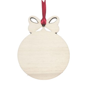 Sapori di Natale Cesto Natalizio Personalizzabile con pallina in legno