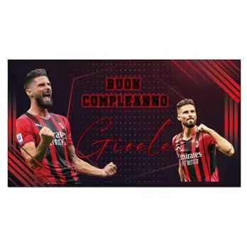 Striscione Banner Milan Olivier Giroud Personalizzabile